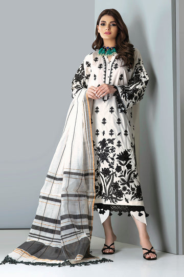 F21304 White Khaadi Autumn Collection 2021